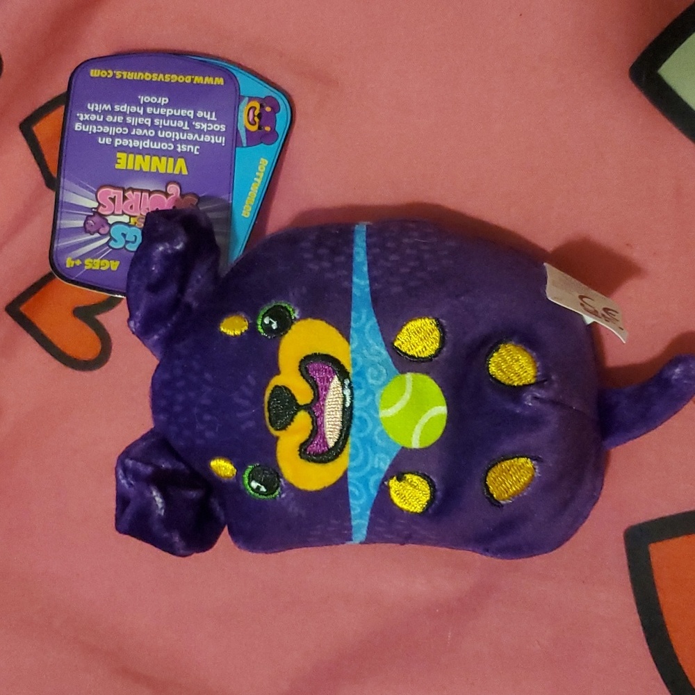 Dogs vs squirrels NWT plush
